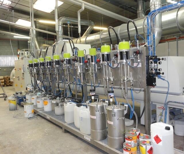 Paint kitchen for 2 component paint on flat line Paint kitchen for 2 component paint on flat line